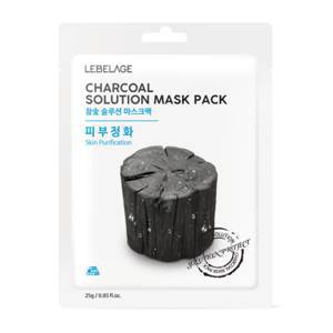 LEBELAGE. Тканевая маска для лица ДРЕВЕСНЫЙ УГОЛЬ, CHARCOAL SOLUTION MASK, 25 гр