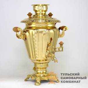 Самовар «Рюмка»электрический, латунный