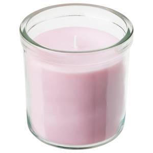 LUGNARE, scented candle in glass, Jasmine/pink, 40 hr, Product was added to your shopping bag