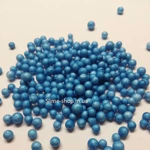 Пенопластовые шарики для слайма средние синие, 4-6 мм, Нет в наличии