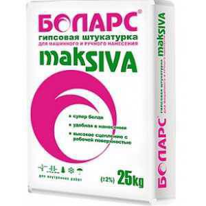 Штукатурка гипсовая Боларс Машинного и ручного нанесения 25кг