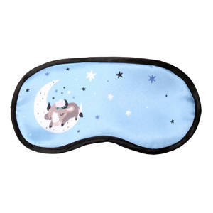 Маска для сна Бык на облаке (M1020C2005A022PN, 20x10, Розовый, Атлас, Поролон)