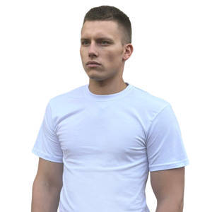 Белая однотонная футболка, №153*