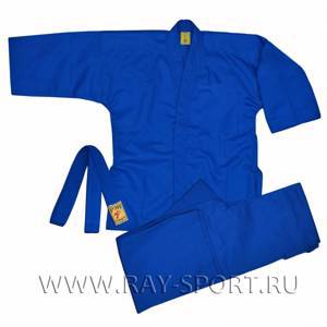 Кимоно для Кудо без вышивки, облегченное, рост 170 см, цвет синий