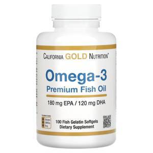 California Gold Nutrition, омега-3, рыбий жир премиального качества, 100 капсул из рыбьего желатина