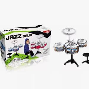 Барабанная установка со стулом Jazz Drum, 3 барабана, тарелка, палочки/