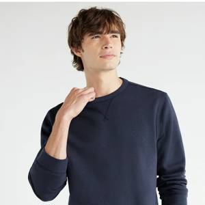 Free Assembly Men's Fleece Crewneck Sweatshirt with Long Sleeves, Sizes XS-3XL<!-- -->, Options