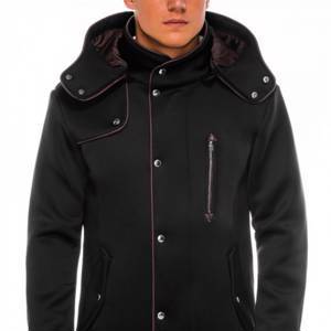 Men's hooded coat C200 - black