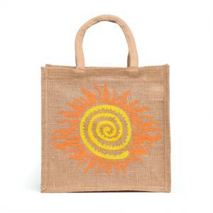 Джутовая сумка "Солнце-2" натуральный джут
