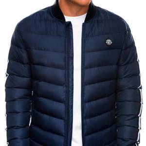 Men's mid-season quilted jacket C416 - navy