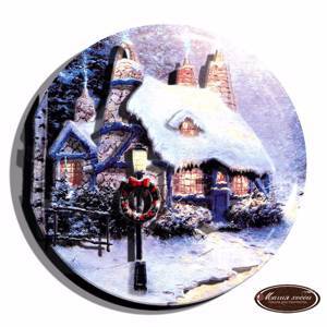 РТ130118 – папертоль “Зима миниатюра с венком в круге”.