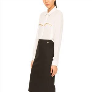 Midi Pencil Skirt In Black