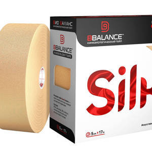 Кинезио тейп BBTape™ SILK 5 см × 17 м бежевый