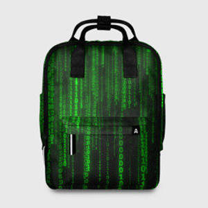 Женский рюкзак 3D Матрица код цифры программист