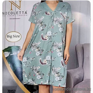 b4-70157 Nicoletta Платье женское домашнее, большие размеры, 2XL-5XL, 1 пачка (4 шт)