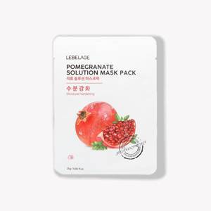 LEBELAGE. Тканевая маска для лица ГРАНАТ, POMEGRANATE SOLUTION MASK, 25 гр