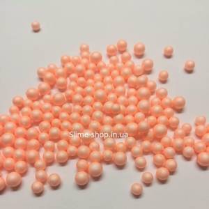 Пенопластовые шарики для слайма средние персиковые, 4-6 мм, Нет в наличии