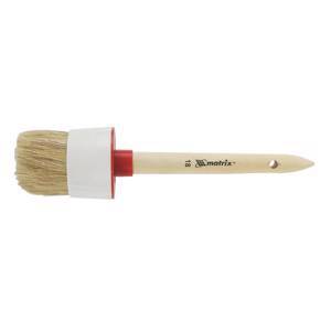 Кисть круглая № 18 (60 мм), натуральная щетина, деревянная ручка, MATRIX, масляные краски, лаки, 82088