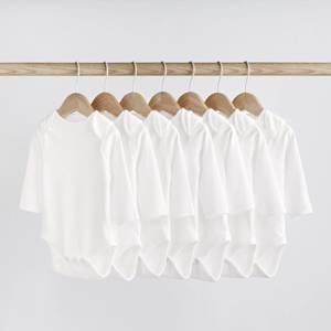 White Essential Baby Long Sleeve Bodysuits