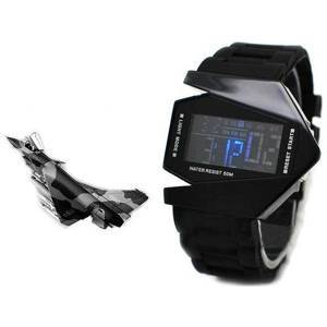 Led Watch - часы Skmei "Истребитель" наручные черные