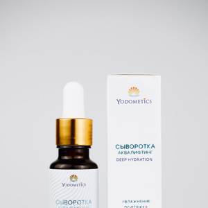 Сыворотка АКВАЛИФТИНГ Увлажнение, подтяжка, молодость  Deep hydration Пептид ChroNOline™, Смола персикового дерева, Глюконолактон