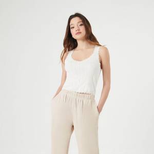 Cotton-Blend Straight-Leg Pants