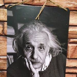 Альберт Эйнштейн - постер, афиша, плакат на жестяной табличке