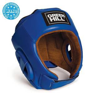HGB-4016w Кикбоксерский шлем BEST WAKO Approved синий