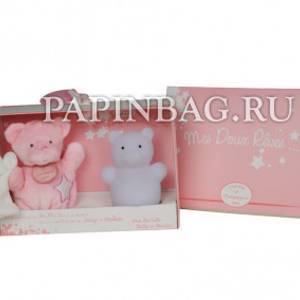 Набор подарочный для новорожденного "Mon tout petit layette", розовый (игрушка-комфортер и ночник)