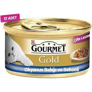 Gourmet Gold Okyanus Balıklı Yetişkin Kedi Konservesi 85 gr 12 Adet